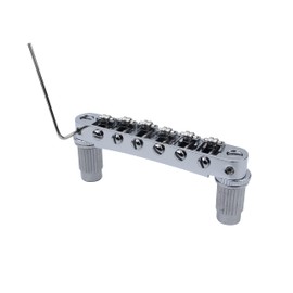 Guyker Guitar Tune-O-Matic Roller Saddle Bridge Replacement Part Compatible with Gibson Les Paul LP SG Style 6 String Electric Guitar - GM005, Chrome