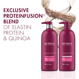 Nexxus Color Assure Shampoo and Conditioner for Color Treated Hair, Enhances Color Vibrancy for Up to 40 Washes, 2 Count, 33.8 oz