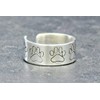 silver paw print toe ring