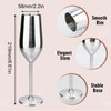 TJ Unbreakable 8 Oz Stainless Steel Champagne Flutes (2 Pack)-