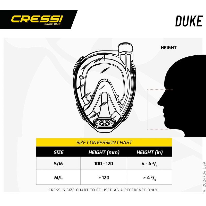 CRESSI Duke Dry Full Face Mask Clear/Pink S/M