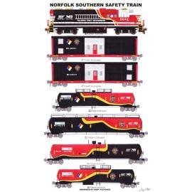 Norfolk Southern Safety Train 11"x17" Poster by Andy Fletcher signed