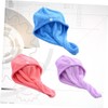 TOVINANNA 3pcs Microfiber Hair Towel Wraps Fast Drying Coral Shower