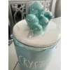 Rae Dunn Candle CRYSTAL 13.2oz Crystal Marines Scented Iridescent Teal