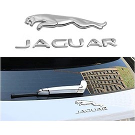 Rear Emblem Trunk Emblem Rear Letter Sticker Fender Decal for XE XF XJ F-Type F-PACE Accessories (Trunk - Silver)