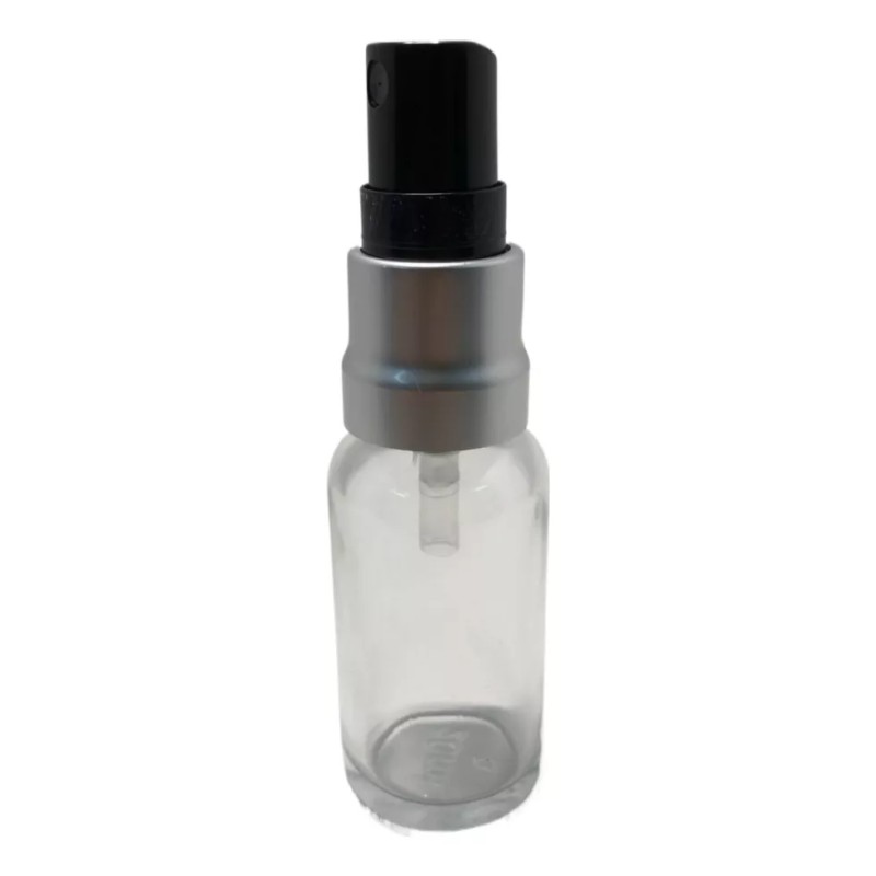 Meliars Frasco Atomizador 20 Ml Transparente Bomba Plata (10 Pzs)