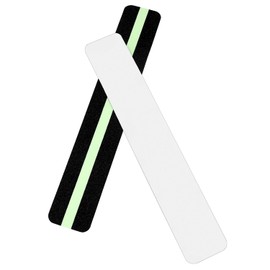 QWORK PET Anti-Slip Traction Tape, 2" X 12" with Glow in Dark Stripe, 80 Grit, Weather-Resistant, for Indoor/Outdoor Use, 30 Pcs