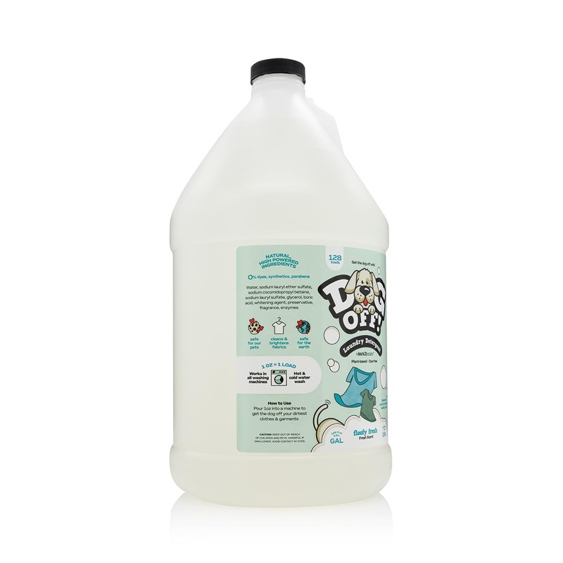 Bark2Basics Dog-Off Laundry Liquid Detergent, 1 Gallon - 128 Loads,