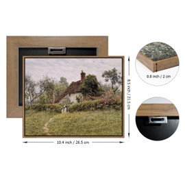 Pigord Vintage Wall Art Prints, Vast Field under Vintage Art Wall Decor, Mid Century Modern Decor, Rustic Farmhouse Bedroom Wall Decor, Retro Room Decor (8.00" x 10.00", 007)