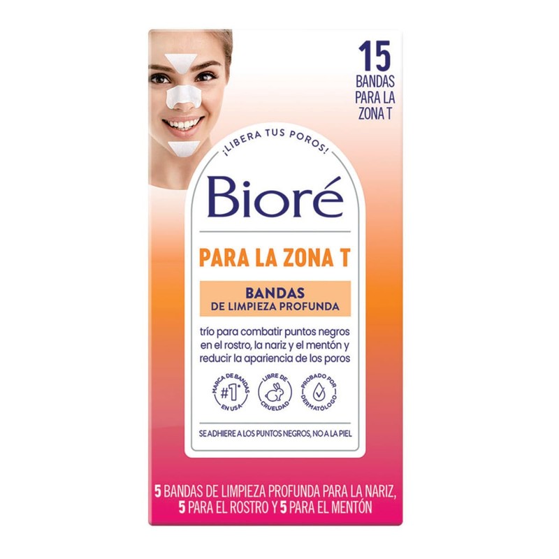 Bioré Bandas de Limpieza Profunda Para la Zona T |