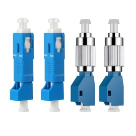 xunsomten-2PC FC Male to LC Female Hybrid Optical Fiber Convertor Adapter & 2PC LC Female to SC Male Hybrid Flange Singlemode 9/125 SM Optical Fiber Adapter Connector