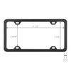 Grand General 60414 Matte Black Powder Coated License Plate Frame