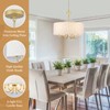 HLJYNJM 6-Light Drum Chandelier, 18'' Modern Farmhouse Gold Chandeliers for