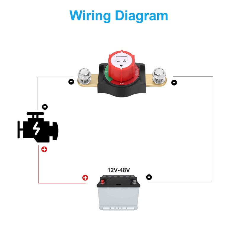 Linkstyle Side Post Battery Disconnect Switch 12-48V 275A Heavy Duty