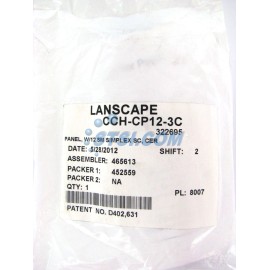 Corning CCH-CP12-3C Patch Panel, 12 SC Simplex OS2 Singlemode Adapters ~STSI