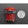 Arcade Button with LED - 30 mm Translucent Red, Arcade