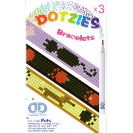 Diamond Dotz DIY Diamond Dotz Pets Cat Dog Prints Dotzies Bracelet Facet Art Bead Craft Kit