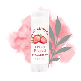 Lip Balm For Kids - Christmas Stocking Stuffer chapstick for toddler, teen and tween (Strawberry)