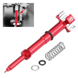 FCR Motorcycle Air Fuel Mixing Screw, Carburettor Mixing Screw Set for Keihin FCR FCR-MX Carburettor (Red)
