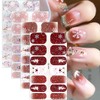 4 Sheets Christmas Gel Nail Stickers for Nail Art,Snowflake Nail