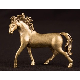 DMtse chino Feng Shui latón Mini estatua de decoración de caballos para escultura de animales coleccionables regalo