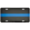 Police Thin Blue Line Metal Tag Reflective