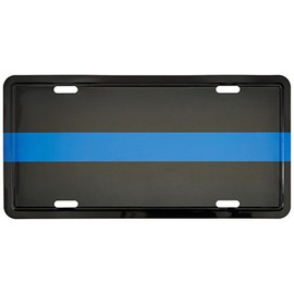 Police Thin Blue Line Metal Tag Reflective
