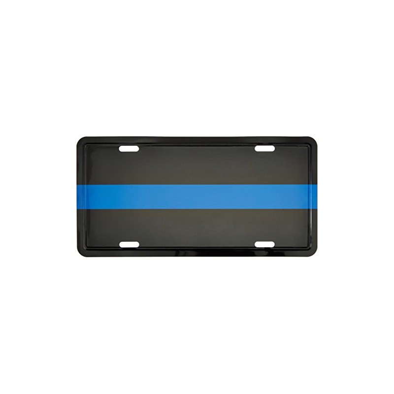 Police Thin Blue Line Metal Tag Reflective