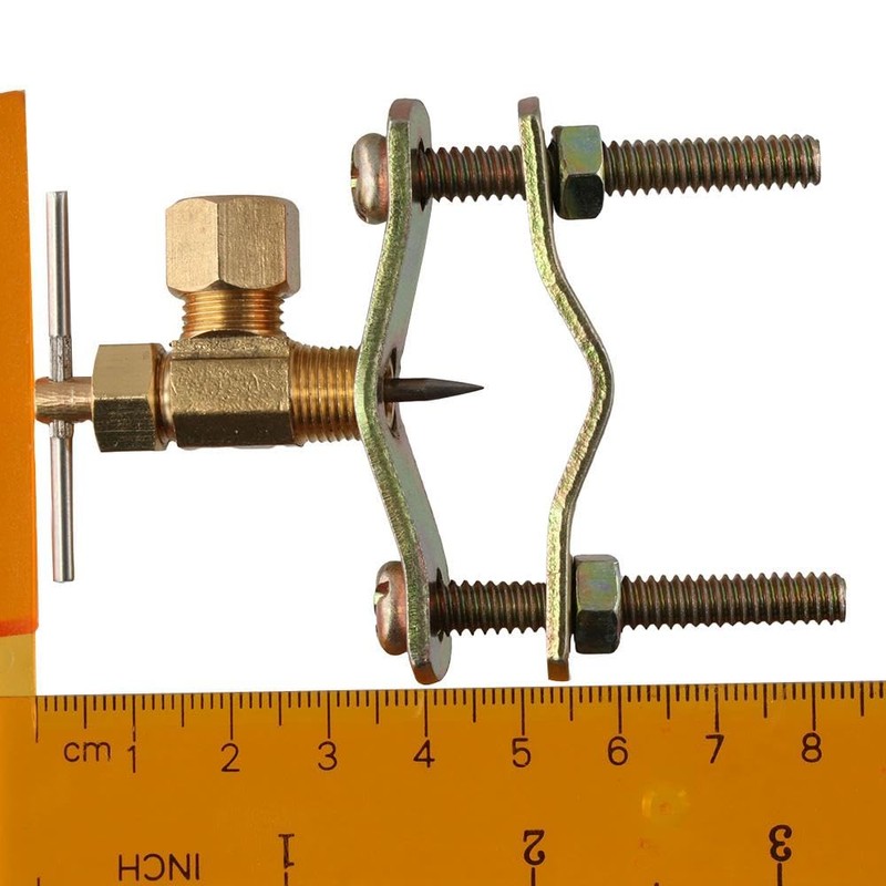 Fudeshe Brass Needle Valve,Saddle Valve,Brass Self Piercing Saddle Valve Copper