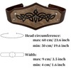 HiiFeuer Medieval Embossed Faux Leather Headpiece, Retro Renaissance Adjustable Headband,