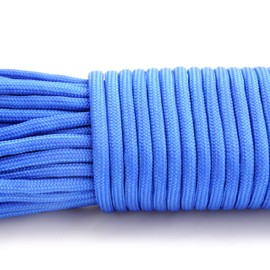 'Set of 2 Multi Function Core Rope (Nylon) – Very Strong Tear Resistant Parachute Cord/Paracord 550 550lbs Total Length 62 (200 ft), Colour: Blue – Please Note: This Paracord Rope is not suitable for Climbing. Ganzoo