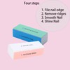 3PCS Nail Buffer Blocks，4-Sided Grit Professional Nail Files Manicure Treatment