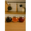 12 (Twelve) x 8 oz (225 ml) Faceted Glass Jar