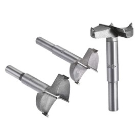 MACHSWON 3 PCS Forstner Drill Bits Tungsten Carbide Wood Hole Saw Opener Drill Bit 40mm+42mm+45mm Woodworking Drilling Boring Bit Cutter