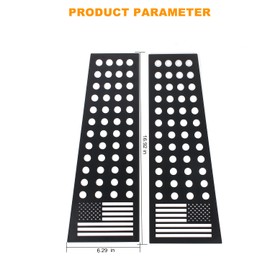 RAZPOY for Bronco B Pillar Post Panel Cover, American Flag Rear Door Window Decal Trim Compatible with Ford Bronco Accessories 4-Door 2021-2025 (Not for Bronco Sport)