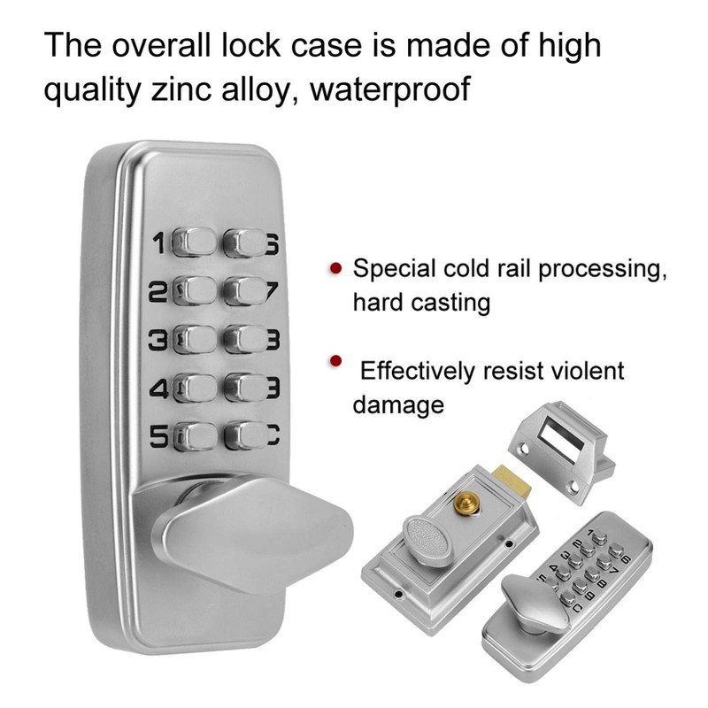 Digital Mechanical Password Door Lock, Waterproof Mechanical Code Lock, Durable
