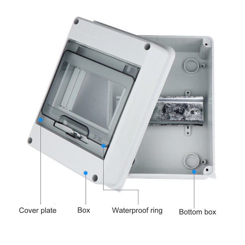 Circuit Breaker Box PC IP65 Waterproof 5 Way Transparent Cover