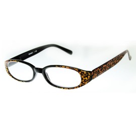 Aloha Eyewear Clear Reflections Irridescent Designer Reading Glasses for Youthful Women Who Want to Read in Style. Gold Shimmer 1.75