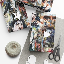 Wrapping Paper, King of Pop Gift Wrap for Music Fans, Birthday Celebration Present, Holiday Gifts, Unique