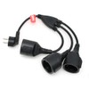 DRRI Schuko CEE 7/7 Male to 3 Way Schuko CEE