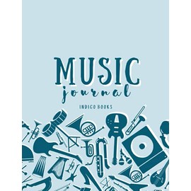Music Journal for Kids: Notebook with Lined Paper (for writing notes or lyrics) on Left Side and Staff Paper (for music) on Right. Perfect for all music lovers