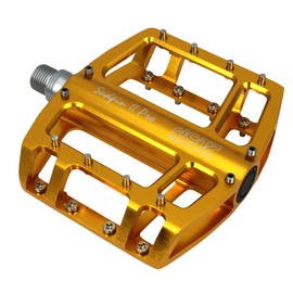 NC-17 Sudpin II Pro Aluminium Platform Pedals Cycling Pedals MTB/Mountain Bike/BMX Pedal Two Ball Bearings + Cr-Mo Axle/Includes Replacement Zpins, Pedalen Sudpin II Pro, Gold