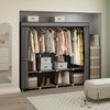 MOGELAFOO Portable Closet Wardrobe, 67-Inch Clothes Organizer with 4 Hanging