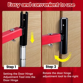 Door Hinge Adjustment Tool kit, 4-in-1 Hinge Maintenance Tool Suitable for Various Door Hinge Gaps, Heavy-Duty Paint Steel Hinge Wrench with Rubber Grip, Basic Tools for Repair Package