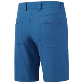 BASSDASH 10.5” Mens Fishing Cargo Shorts Quick Dry UPF 50+ Water Resistant FP01M, Snorkel Blue, Small