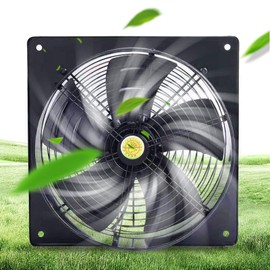 DNYSYSJ 10 Inch Through Wall Exhaust Fan, 50W 735CFM 1450 RPM High Airflow Low Noise, Explosion-Proof Ventilation Extractor Fan Axial Fan for Kitchen, Basements, Garage, Warehouse and Workshop