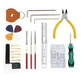 23PCS Guitar Repair Kit Guitar Maintenance Tools Guitar Setup Kit with Guitar Picks String Ruler Guitar Wrench for Guitar Ukelele Bass Instruments