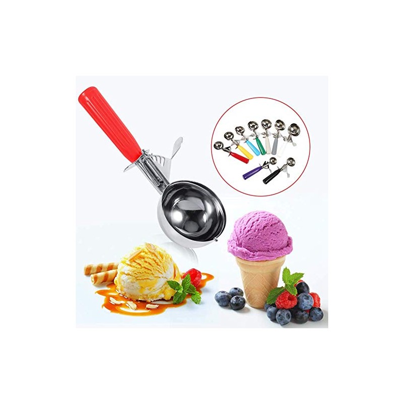 TOPINCN Duradero Cuchara Helado de Acero Inoxidable de Grado Alimenticio,
