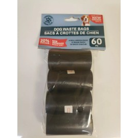 Home Store 60 Dog Pet DOGGIE POOP Waste Clean Up PICK-UP Bags Black