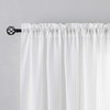 Demetex White Striped Net Curtains for Windows 2 Panels Voile